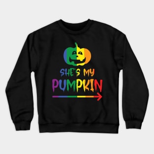 Halloween Partnershirt She`s my Pumpkin Crewneck Sweatshirt